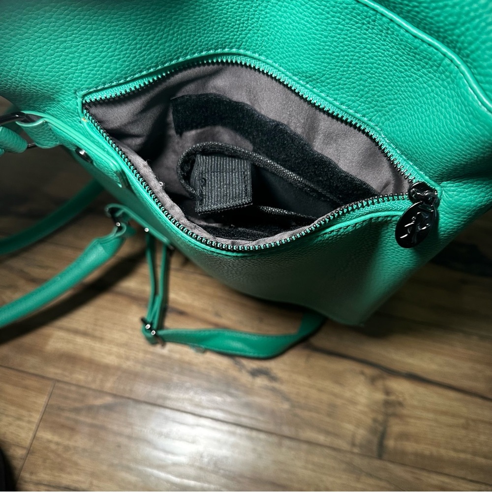Damsel in Defense Kelly Green Leather Handbag - Picture 12 of 12